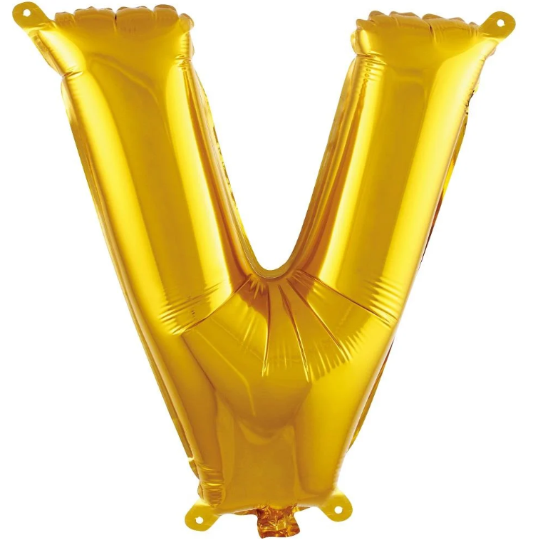 Folyo Balon Gold V 16 İnç 36 Cm